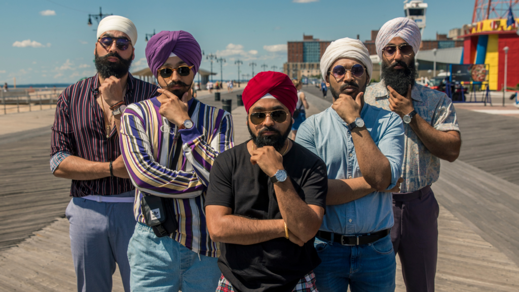 Punjabi Sikh men standing together